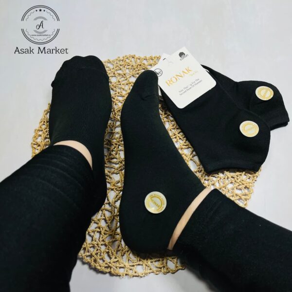 جوراب زنانه مچی مشکی تک برند روناک ( 12 عددی ) - تصویر 4