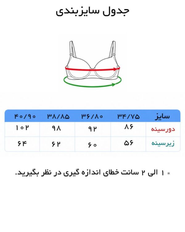 سوتین زنانه ابری جکدار کاپ A - Image 5