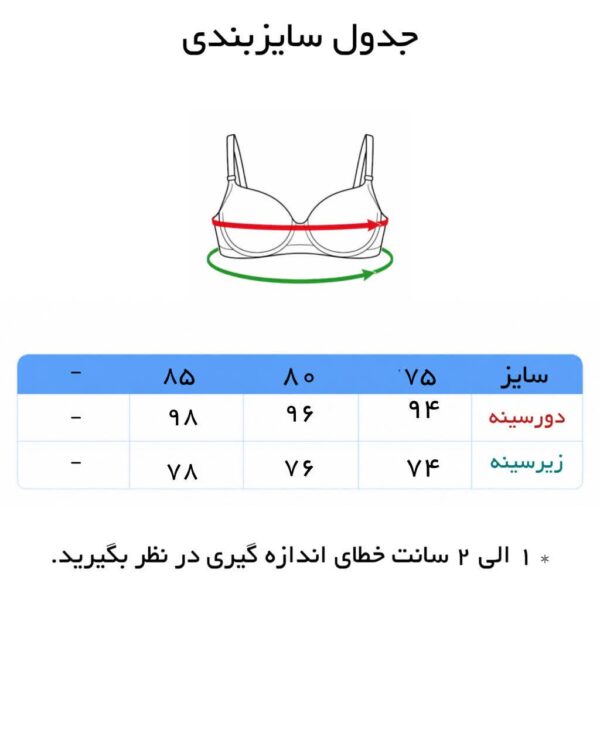 سوتین زنانه بالا تور برند گلستان - Image 5