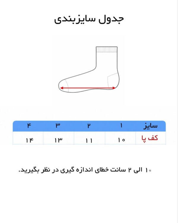 جوراب بچه گانه 4 سایز برند پامن ( 12 عددی ) - Image 4